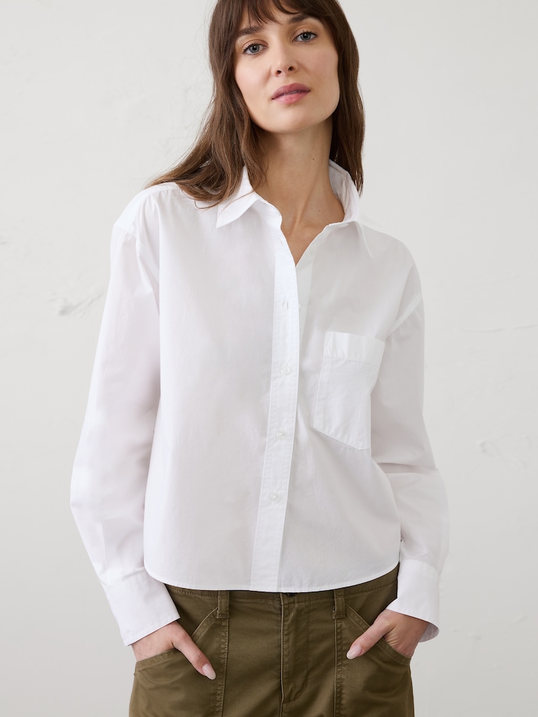 Cotton Cropped Shirt