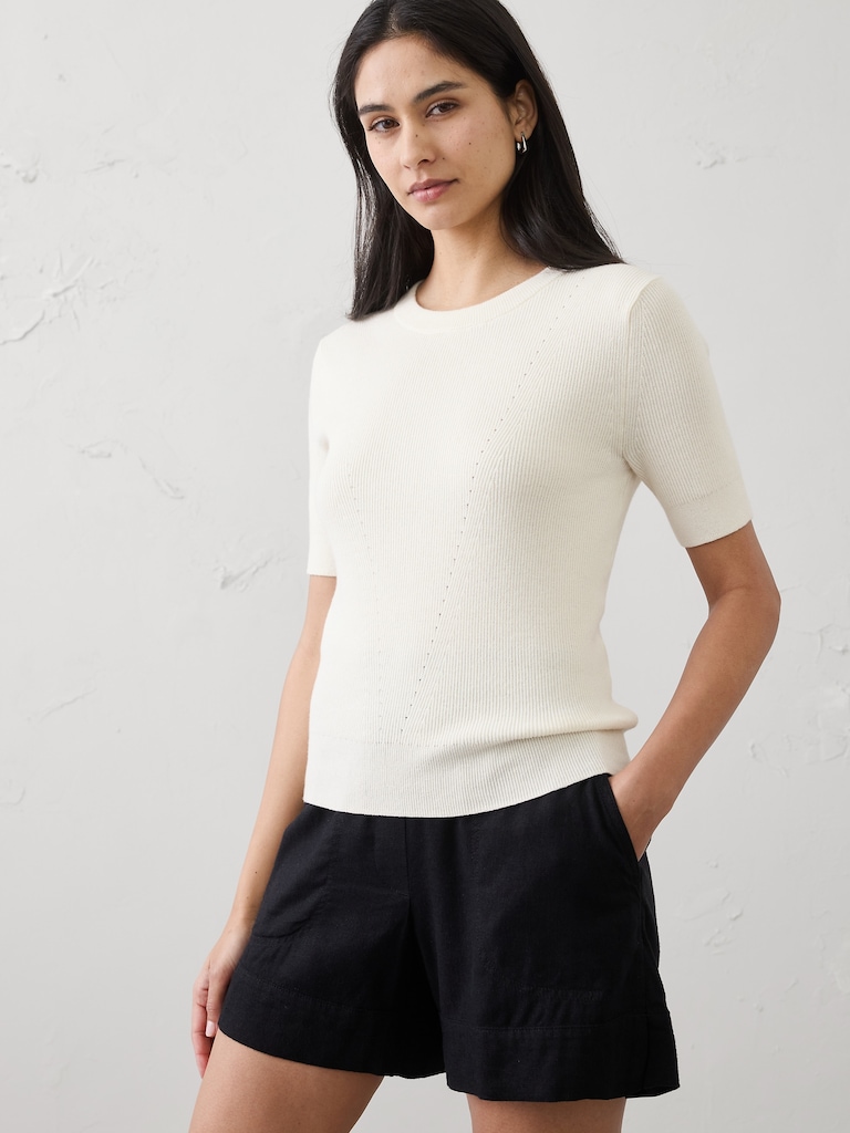 Textured Sweater T-Shirt