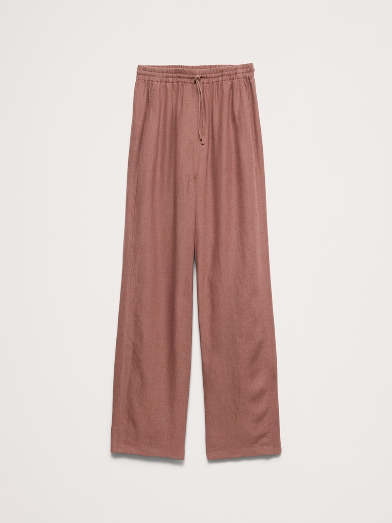 The Getaway Straight-Leg Pull-On Pant in Linen