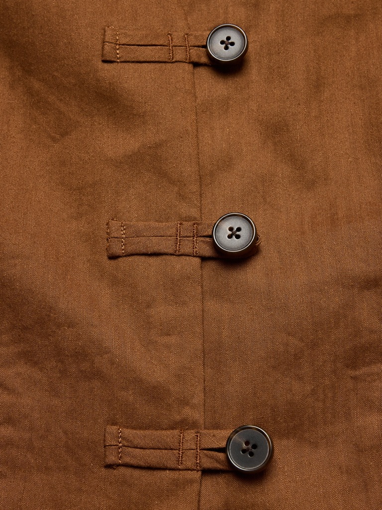 Stretch Linen-Viscose Long Vest