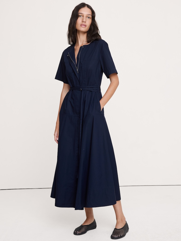 Cotton Poplin Shirt Dress