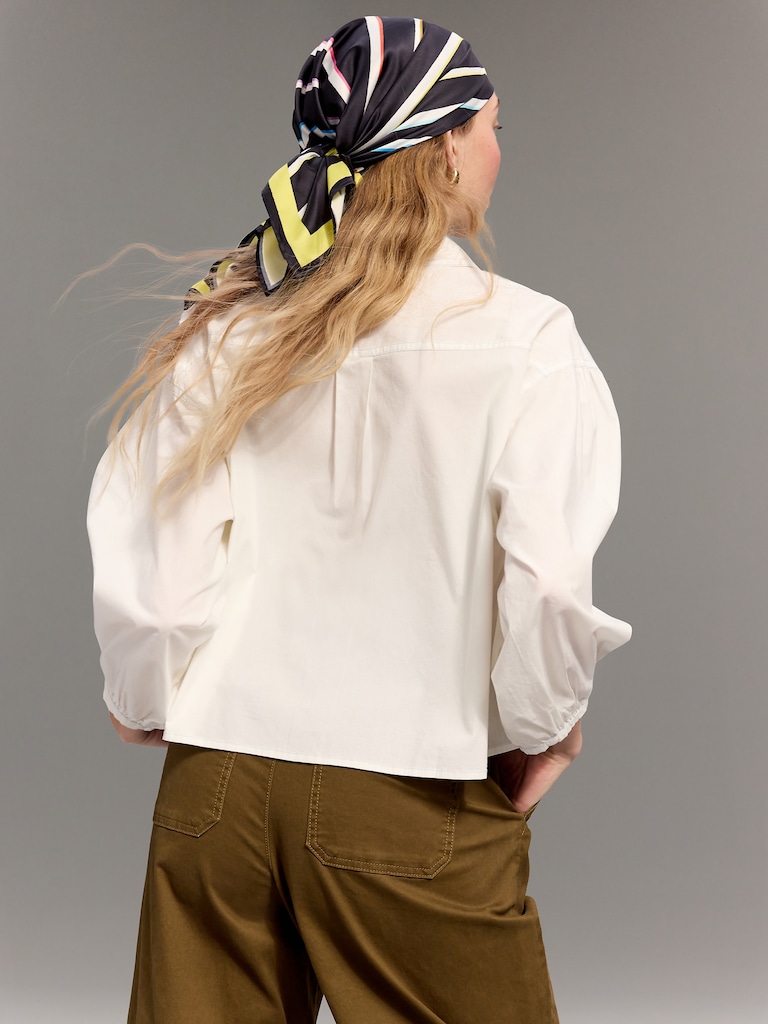 Old Navy x Christopher John Rogers Oversized Button-Down Poplin Shirt