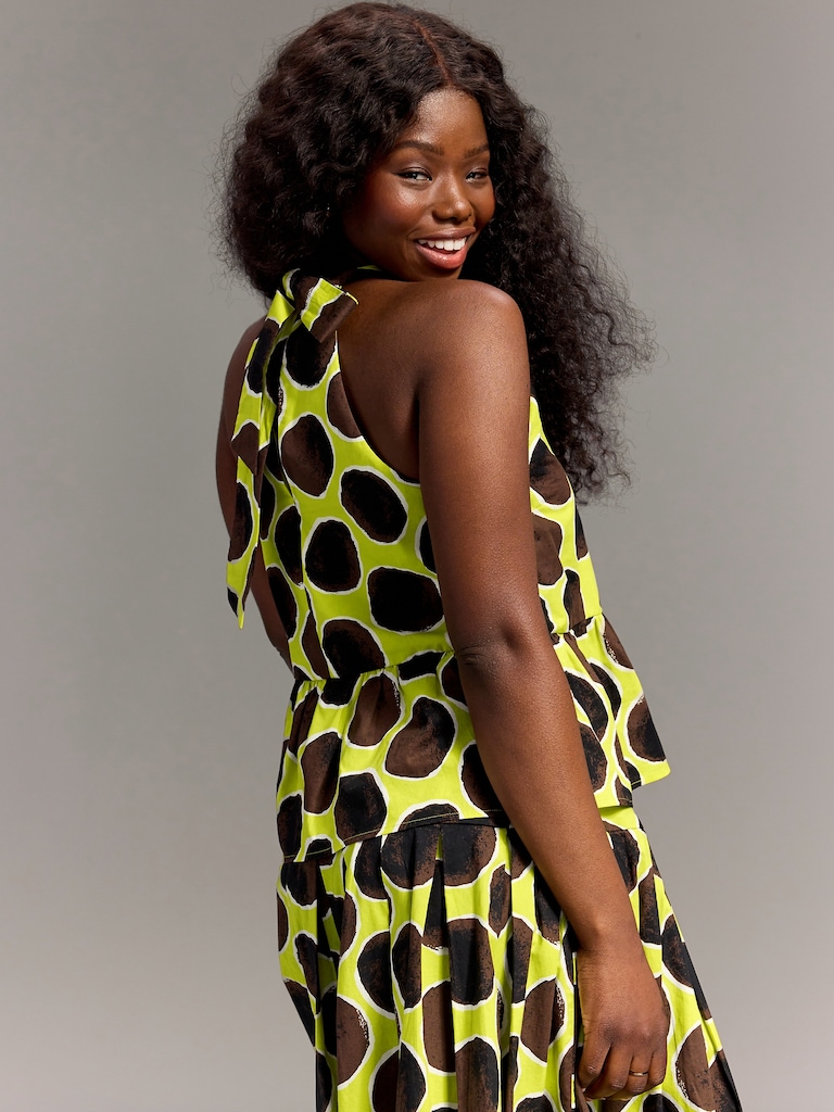 Old Navy x Christopher John Rogers Halter Peplum Top