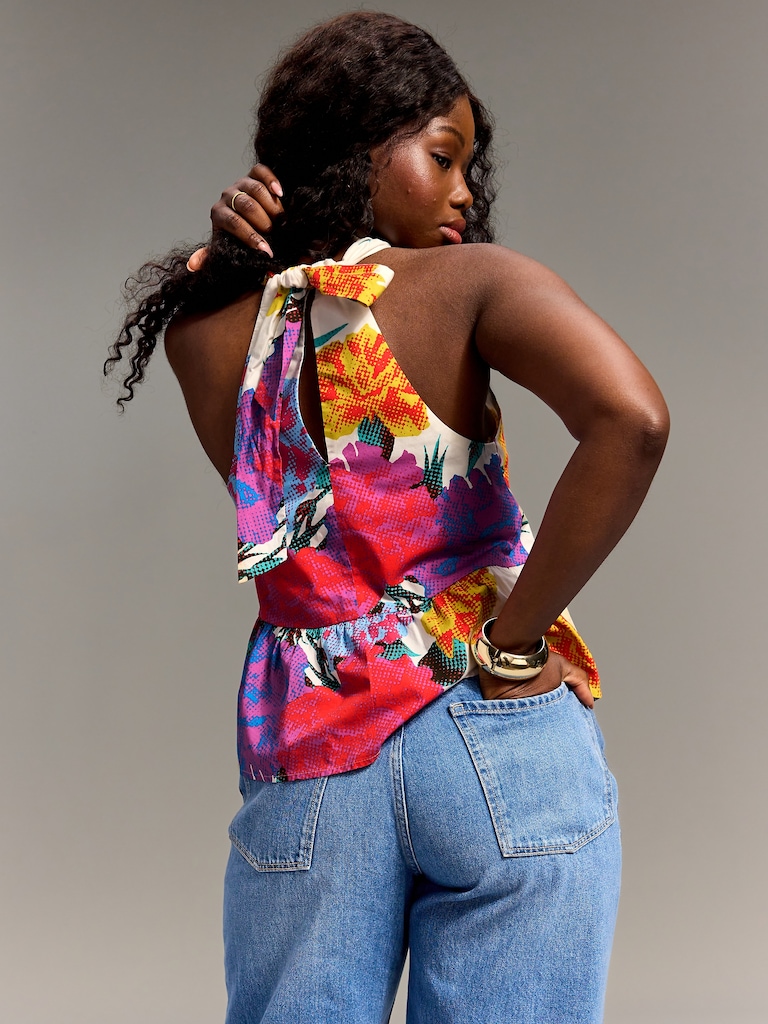 Old Navy x Christopher John Rogers Halter Peplum Top