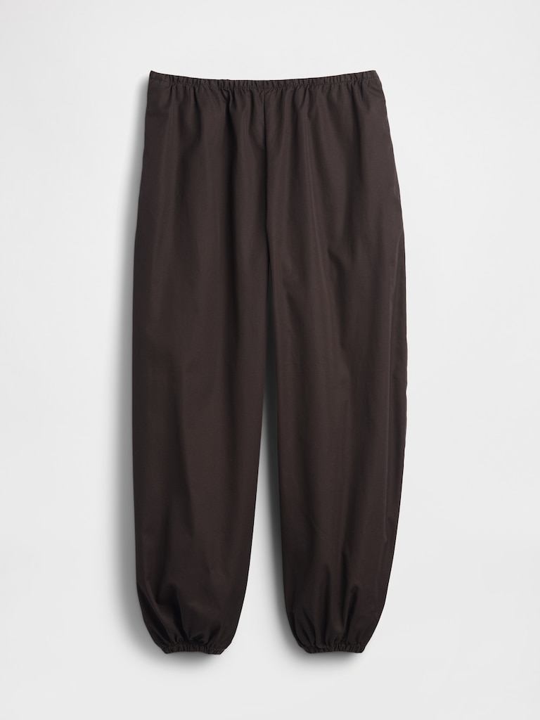 Organic Cotton Poplin Easy Baggy Joggers