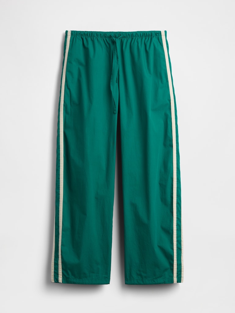Organic Cotton Poplin Relaxed Easy Stripe Pants