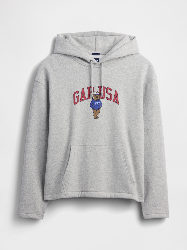 VintageSoft Oversized Americana Logo Hoodie