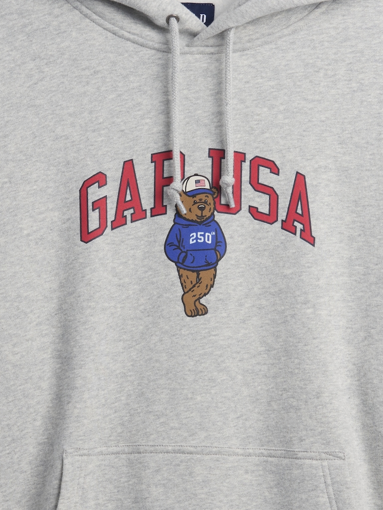 VintageSoft Oversized Americana Logo Hoodie
