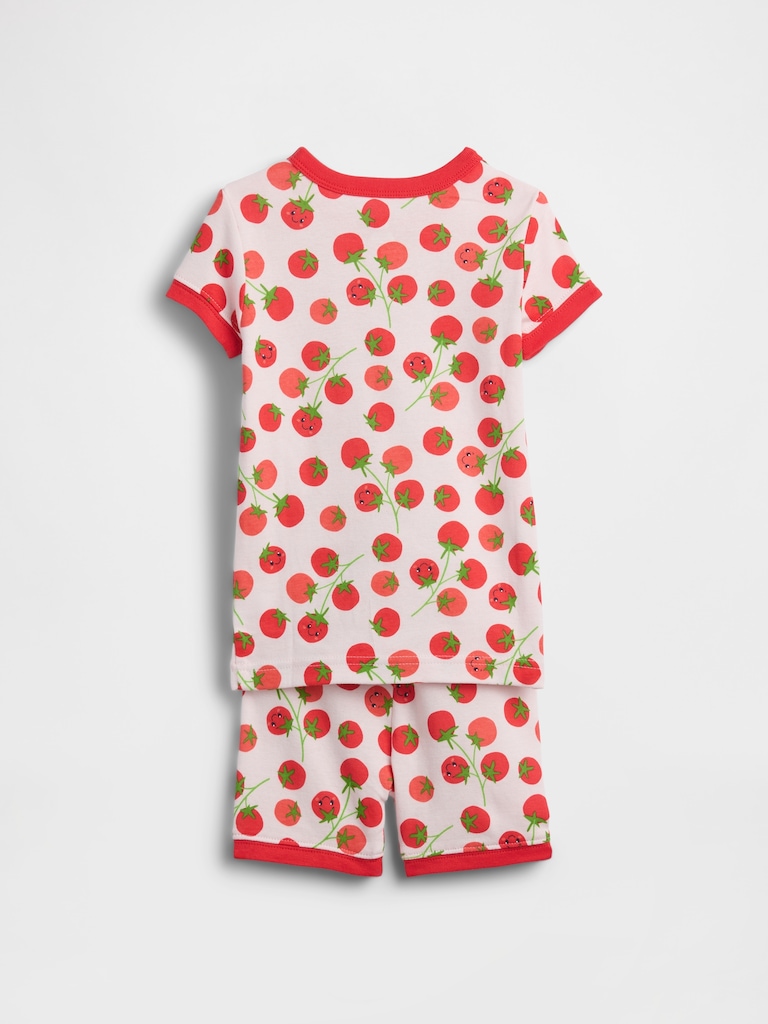Baby & Toddler Organic Brushed Cotton Tomato PJ Shorts Set