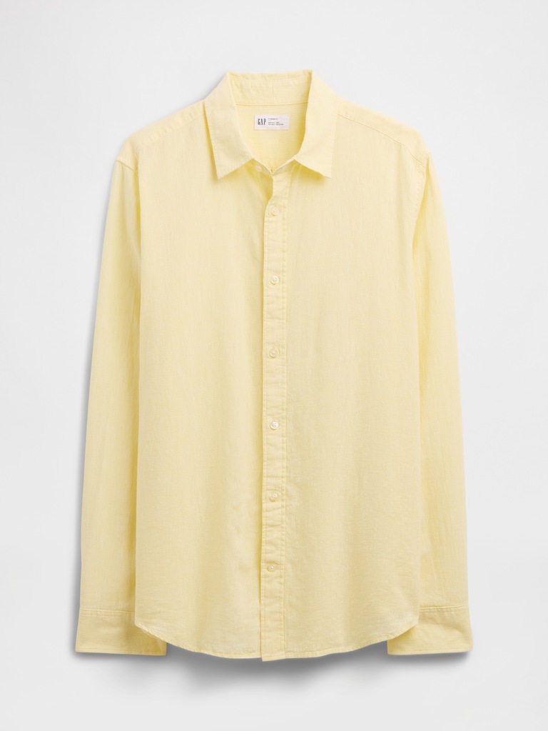 Linen-Blend Shirt in Standard Fit