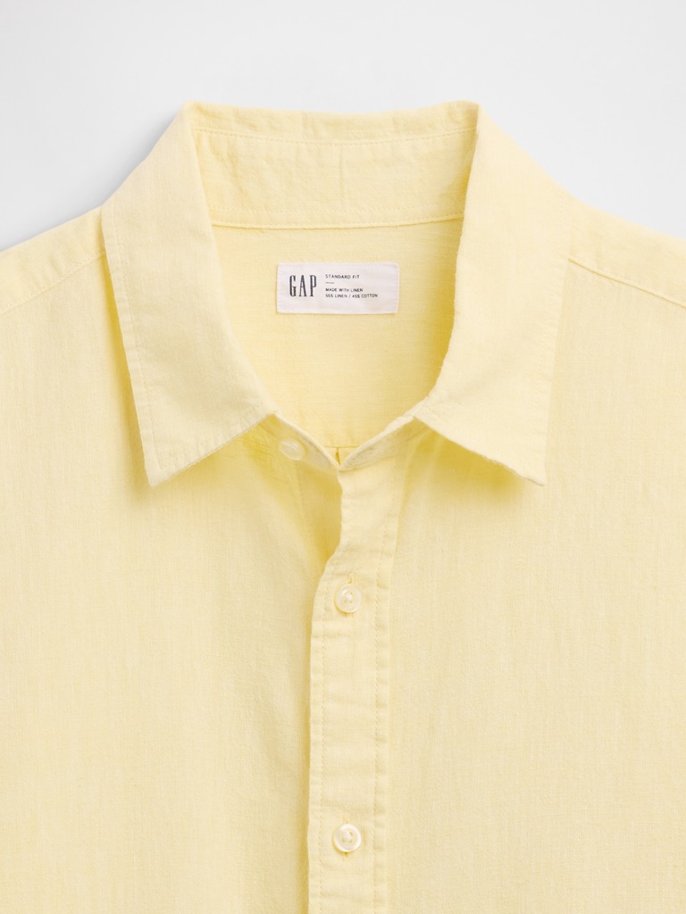 Linen-Blend Shirt in Standard Fit
