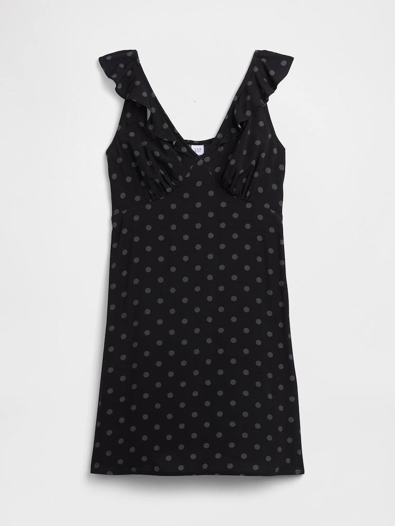 Ruffle V-Neck Mini Dress