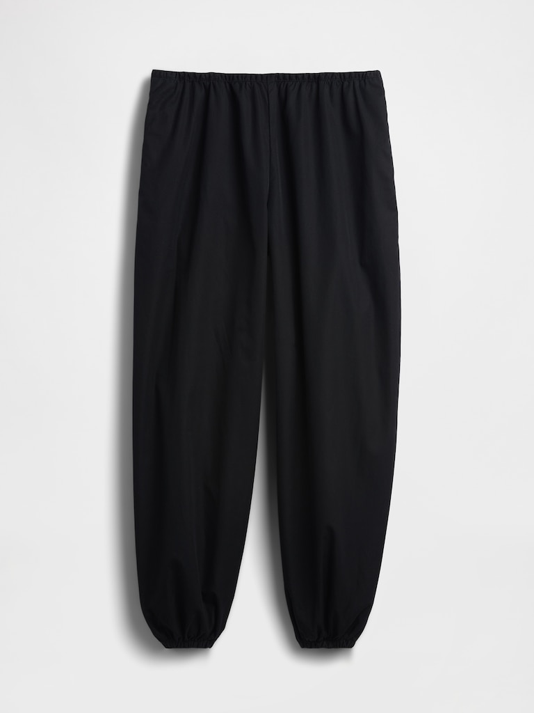 Organic Cotton Poplin Easy Baggy Joggers