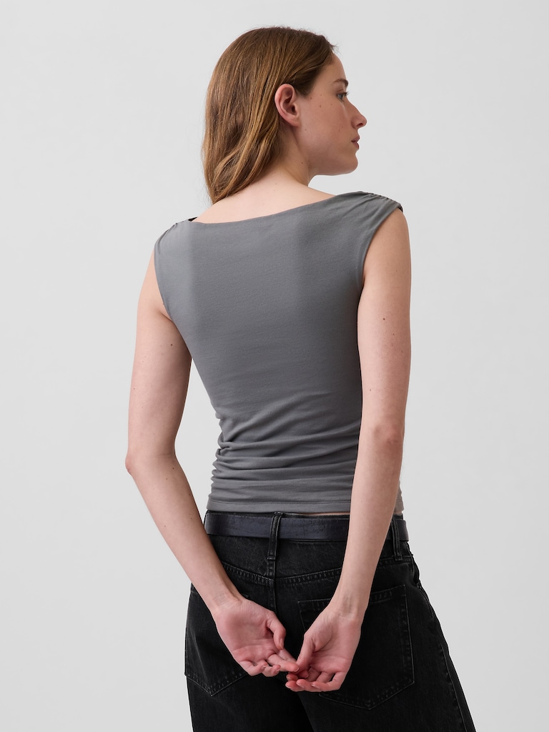 CloseKnit Jersey Ruched Crop Top