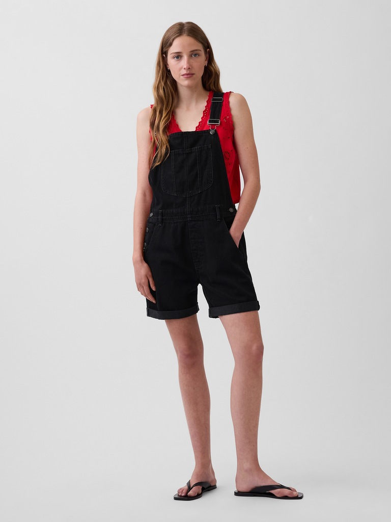 Loose Denim Shortalls