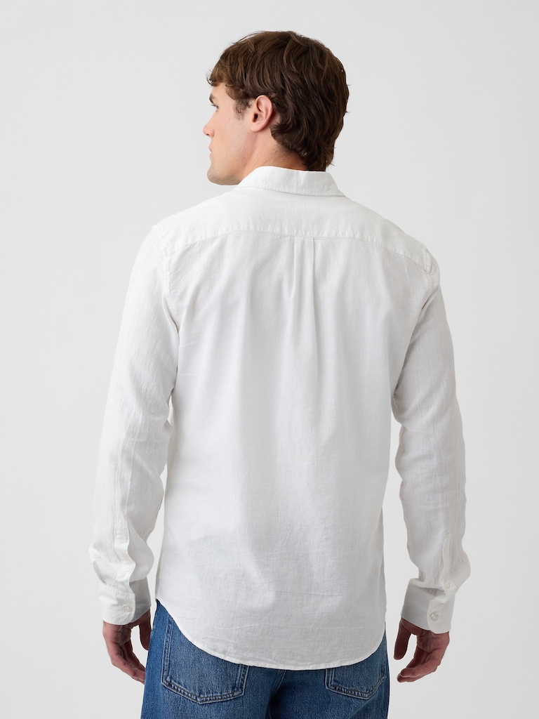 Linen-Blend Shirt in Standard Fit