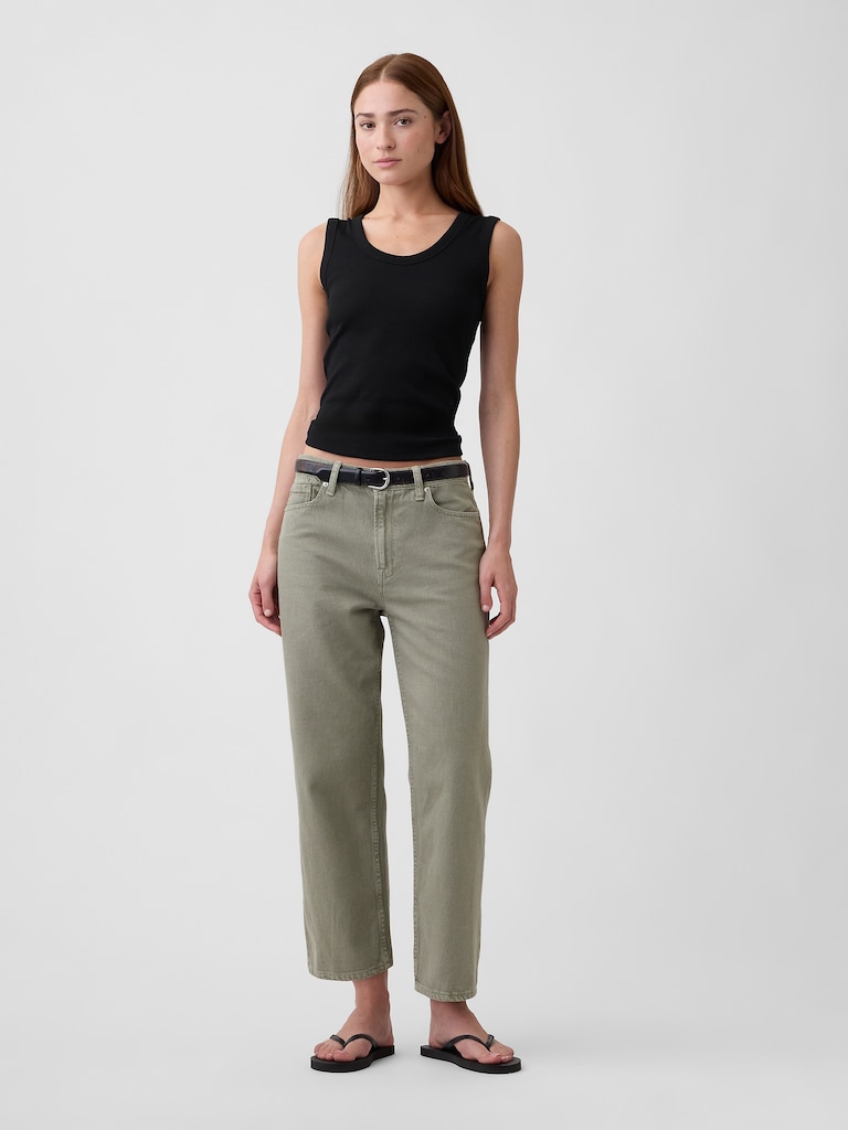 Ribbed Scoopneck Tank Top