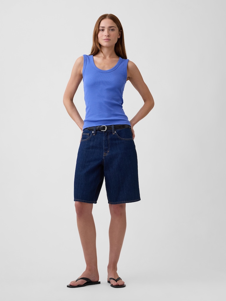 Ribbed Scoopneck Tank Top