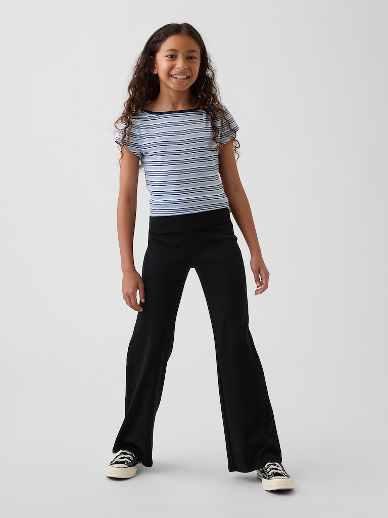 Kids Foldover Flare Leggings