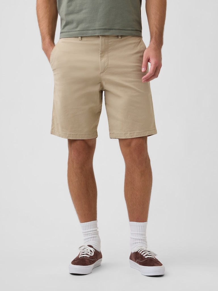 9" Essential Khaki Shorts