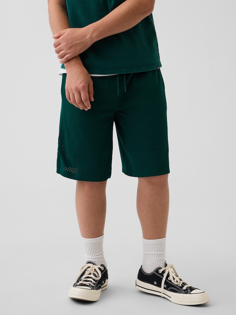 Kids 8" Mesh Baggy Active Shorts