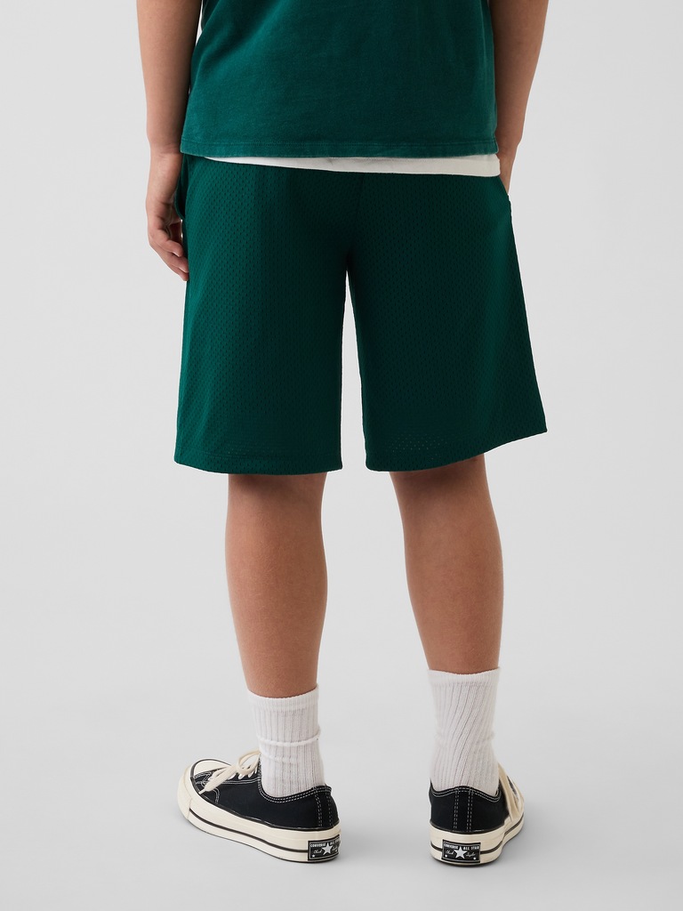 Kids 8" Mesh Baggy Active Shorts