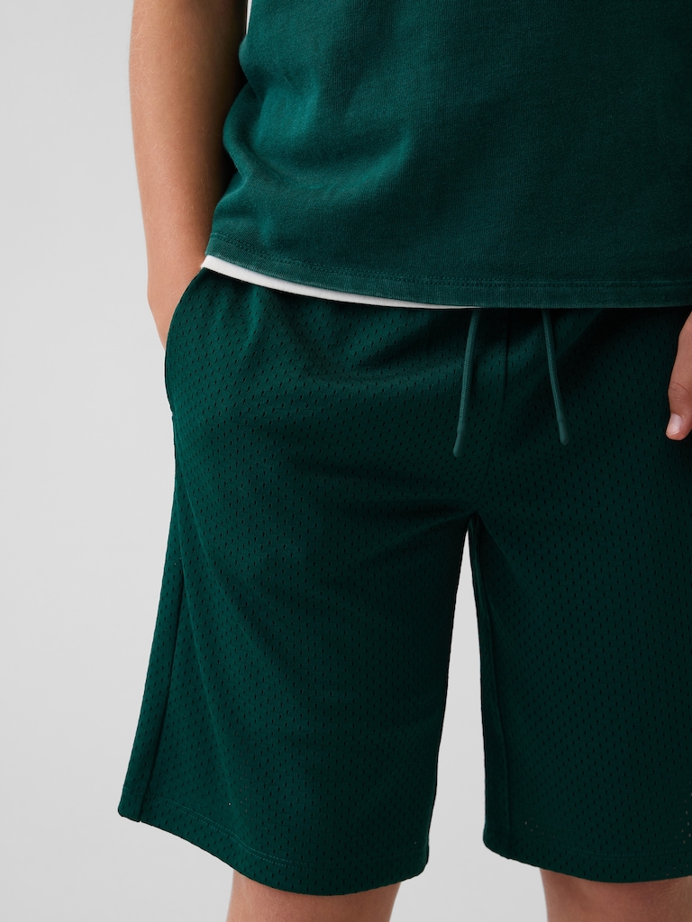 Kids 8" Mesh Baggy Active Shorts