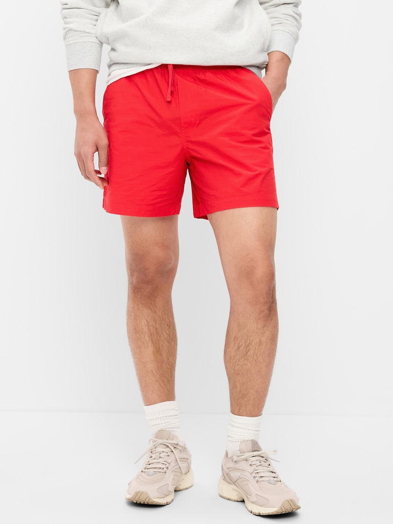 Solid Jogger Shorts -- 5-inch inseam