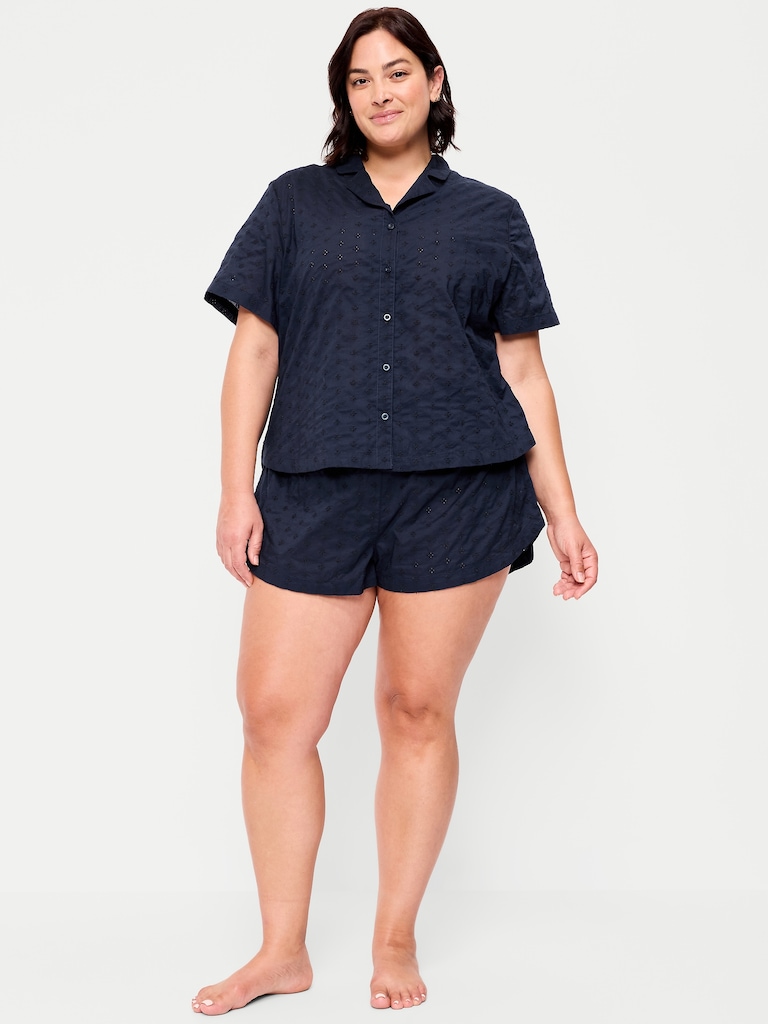 Classic Eyelet Sleep Short Set