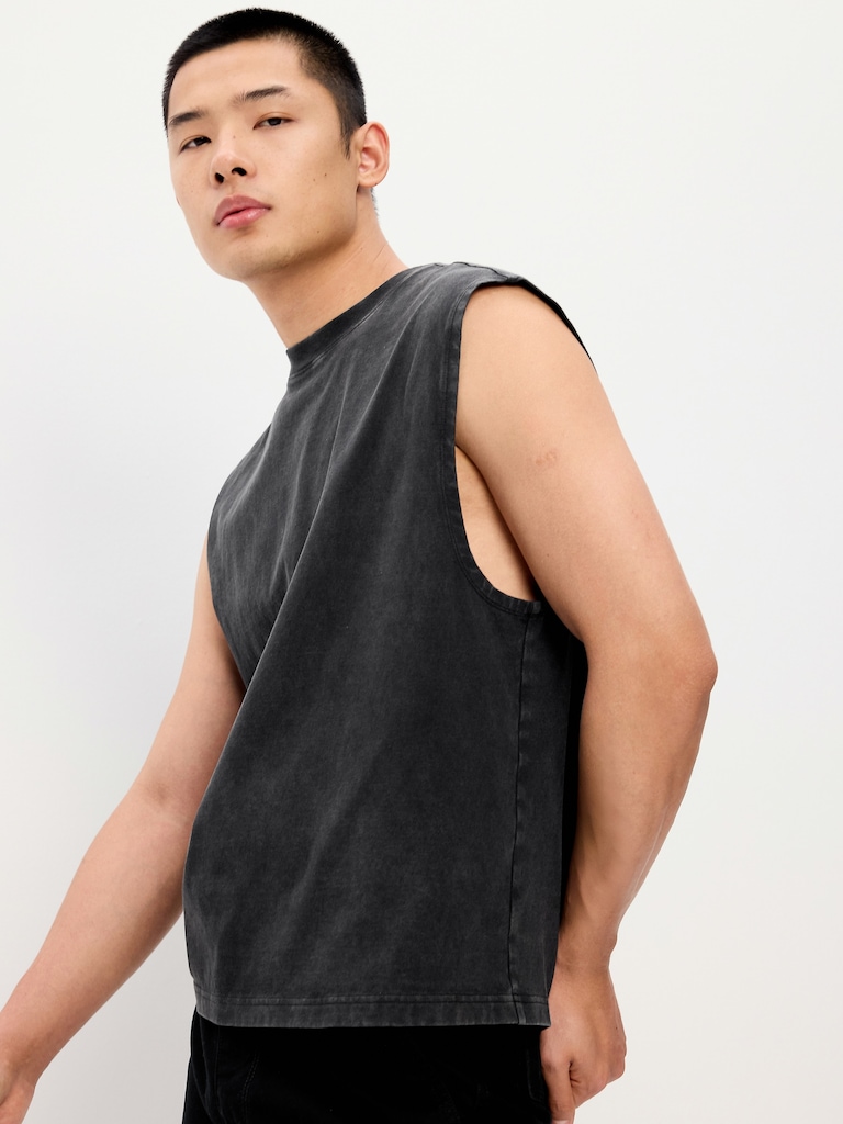 Heavyweight Cropped Boxy Muscle Tank