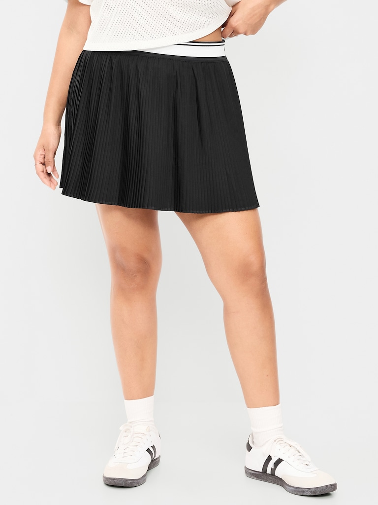 Extra High-Waisted Micro-Pleated Skort