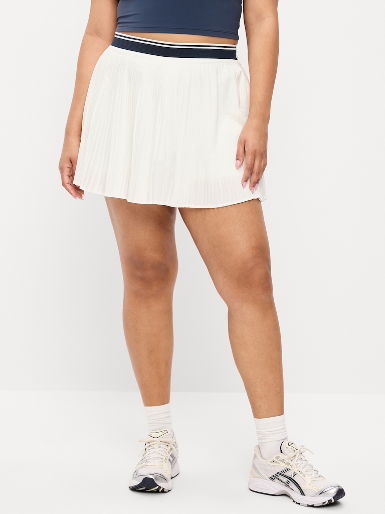 Extra High-Waisted Micro-Pleated Skort