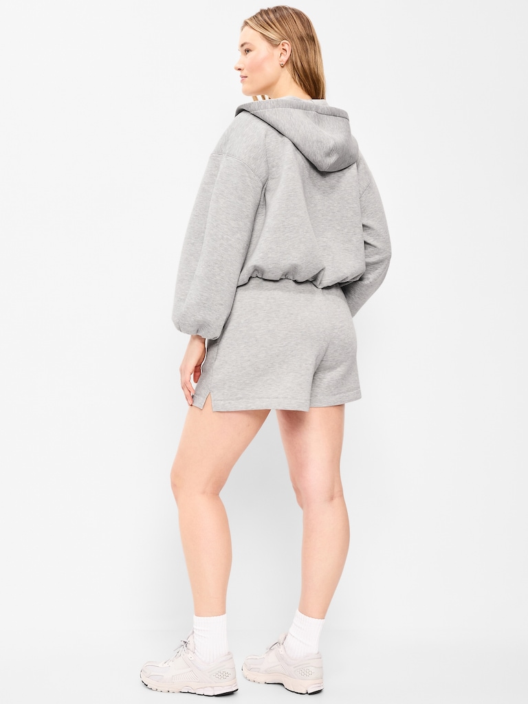 High-Waisted Bounce Fleece Shorts -- 5-inch inseam