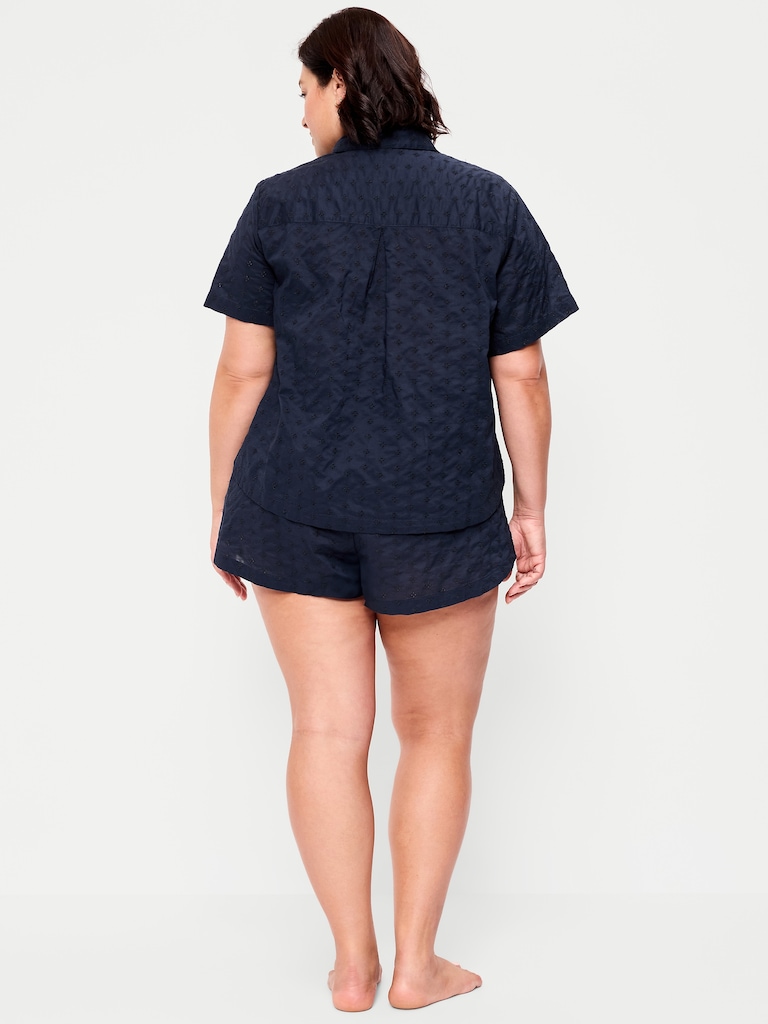 Classic Eyelet Sleep Short Set