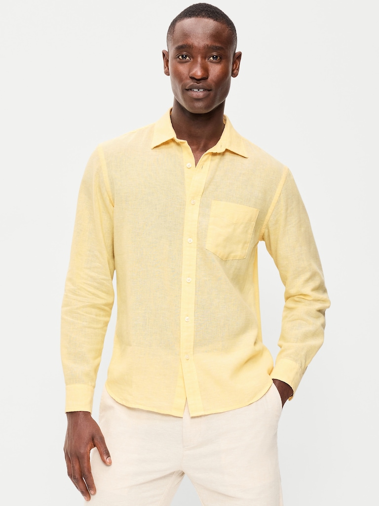 Classic Fit Linen-Blend Shirt