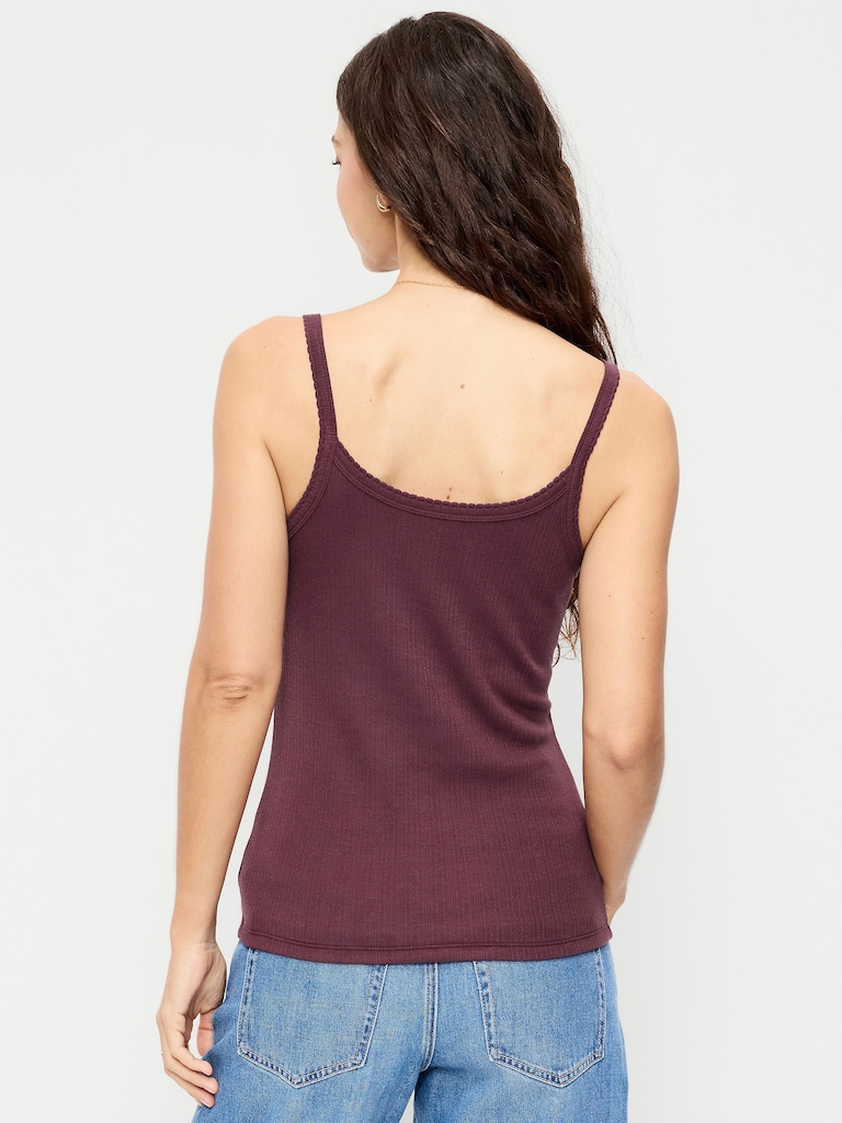 Pointelle Cami Tank Top