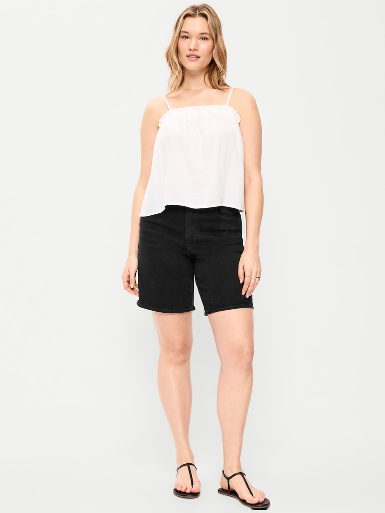 High-Waisted Wow Jean Shorts -- 9-inch inseam