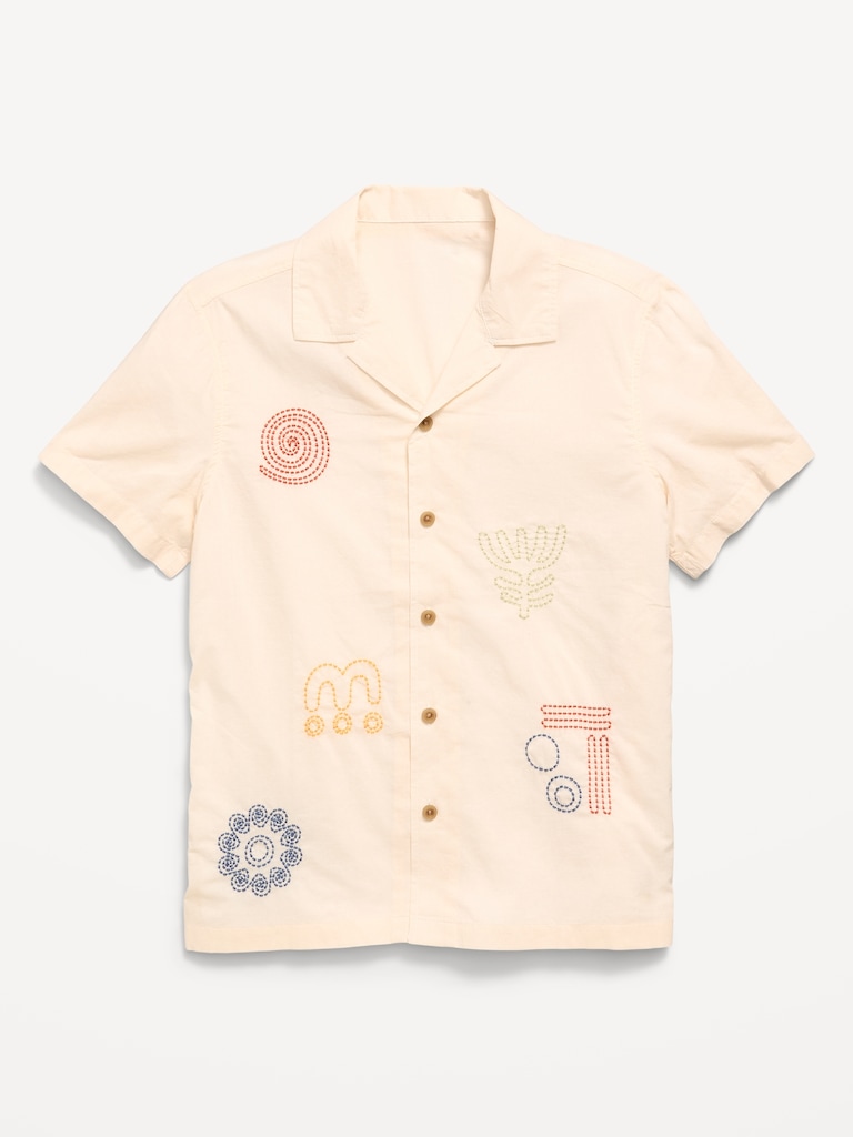 Short-Sleeve Embroidered Shirt for Boys