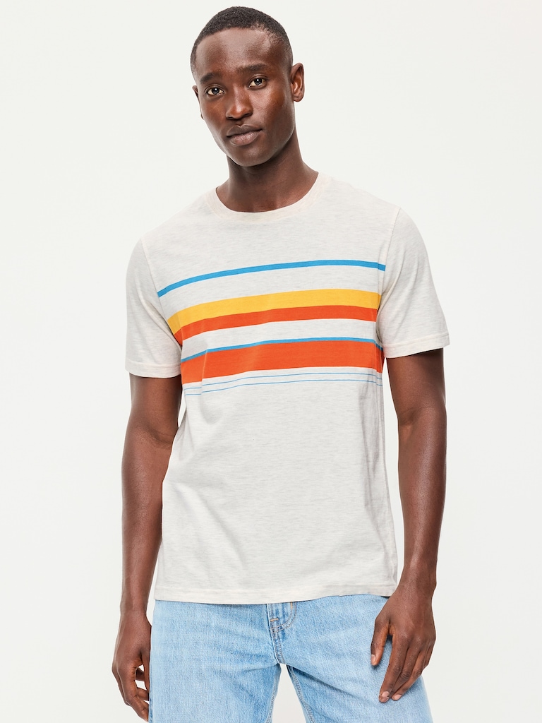 Crew-Neck Striped T-Shirt
