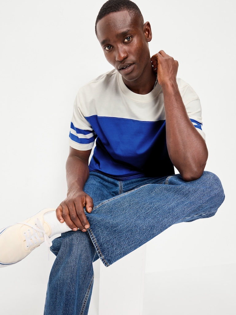 Heavyweight Short-Sleeve Football-Style T-Shirt