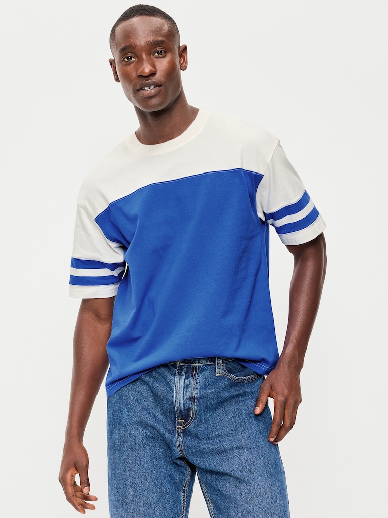 Heavyweight Short-Sleeve Football-Style T-Shirt