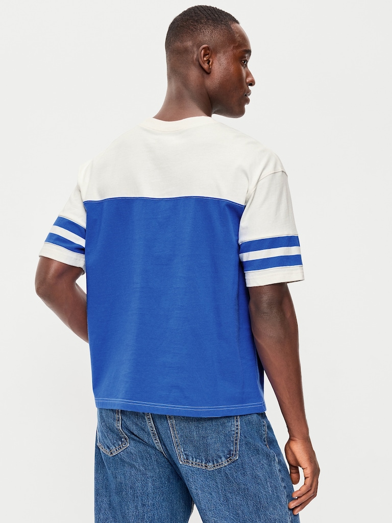 Heavyweight Short-Sleeve Football-Style T-Shirt