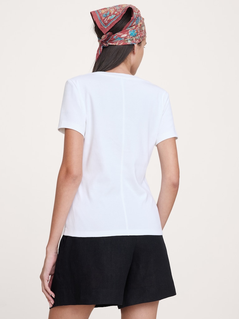 Minimalist Cotton Scoop-Neck T-Shirt