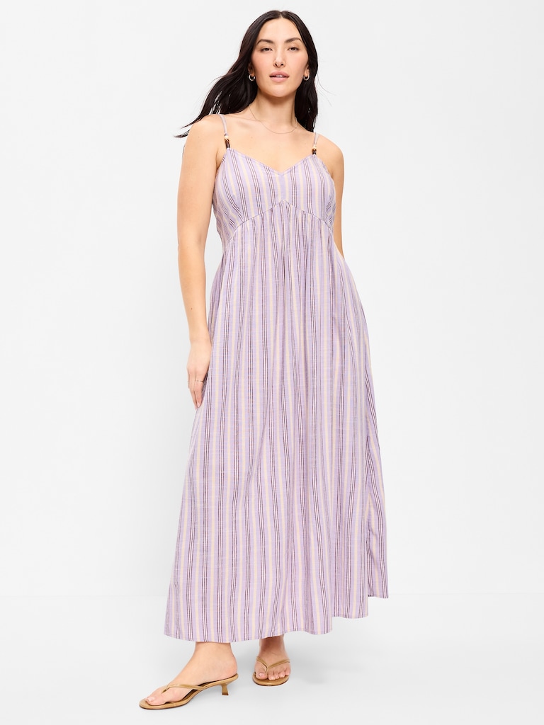 Sleeveless Beaded Boho Maxi Dress