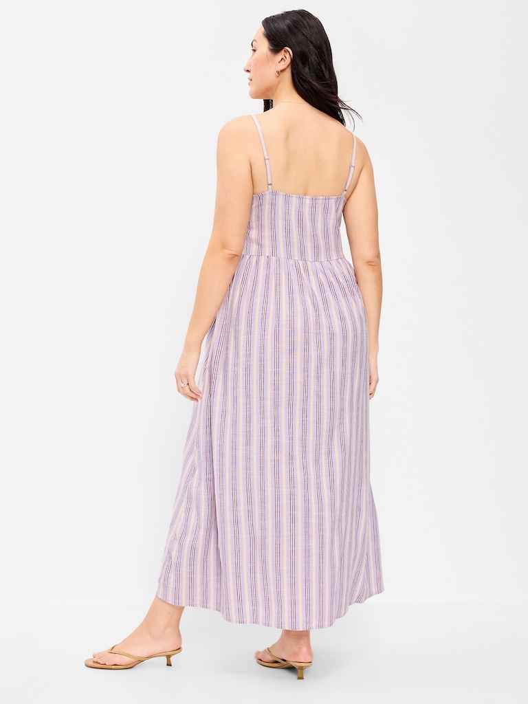 Sleeveless Beaded Boho Maxi Dress