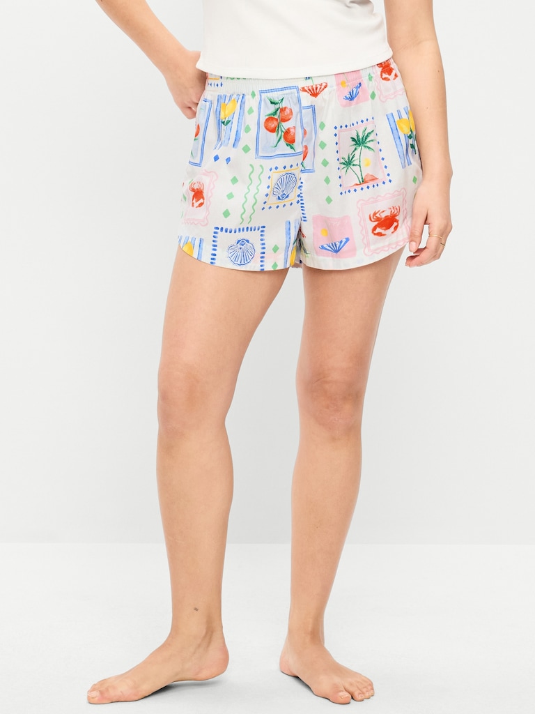 Classic Poplin Boxer Pajama Shorts