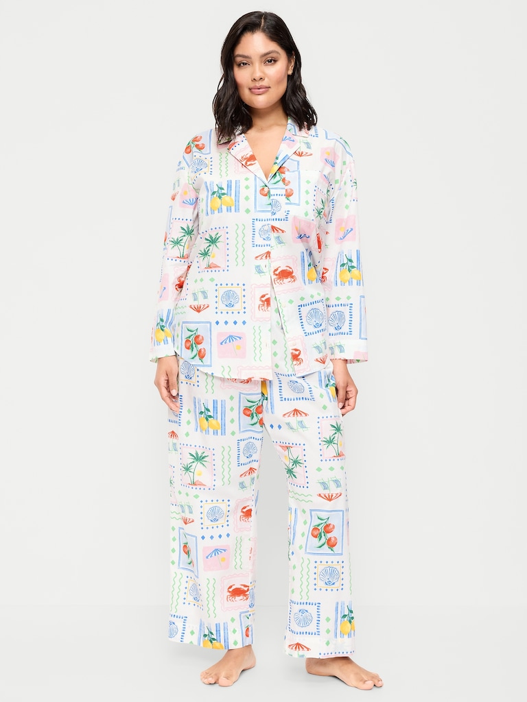 Poplin Pajama Pant Set