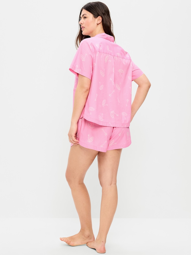Poplin Pajama Short Set