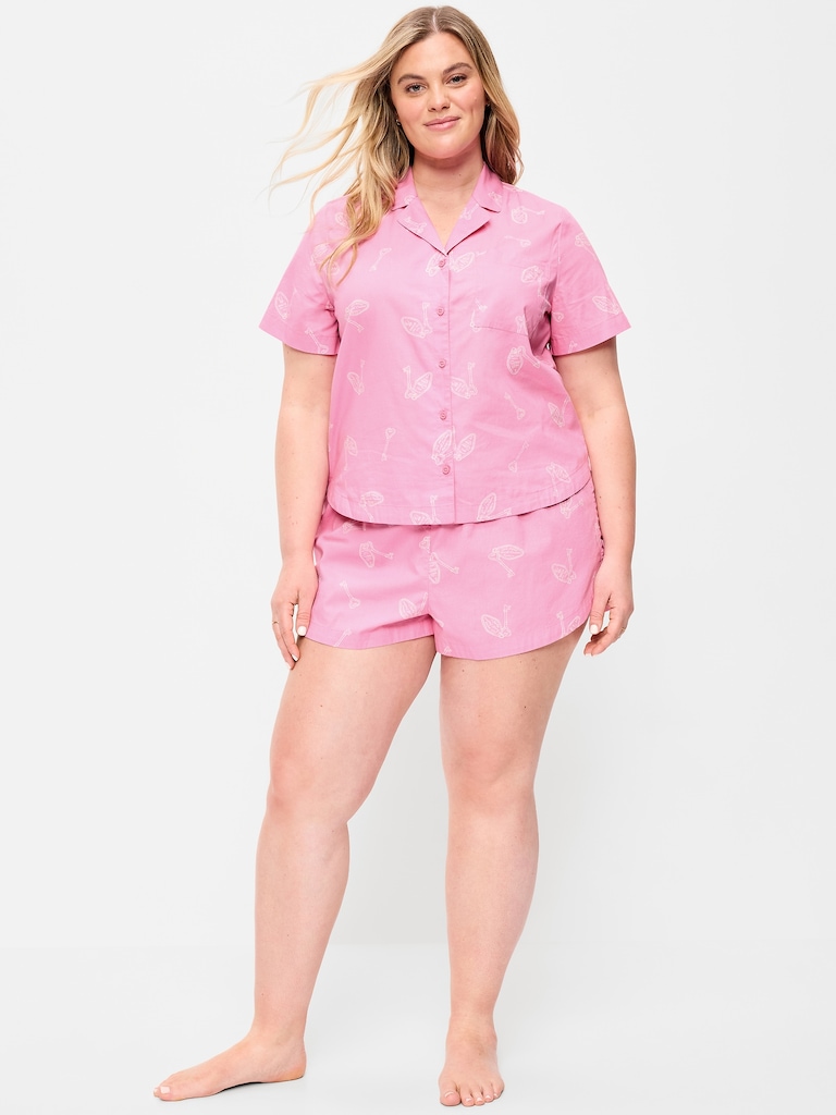 Poplin Pajama Short Set
