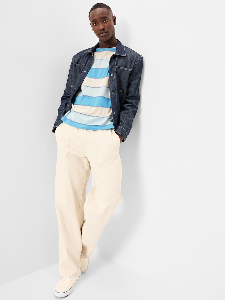 Crew-Neck Striped T-Shirt